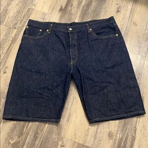 Levi’s 501 Denim Jean Relaxed Button Fly 10” Inseam Shorts Blue Size W40